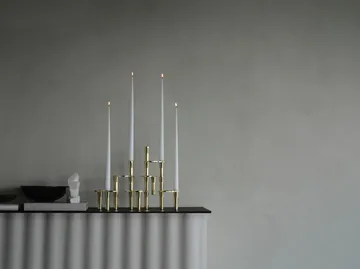 Lind Curve kombinerbar ljusstake 24K guldplätering - Triple - LIND DNA