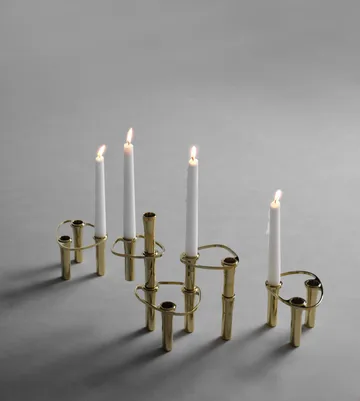 Lind Curve kombinerbar ljusstake 24K guldplätering - Triple - LIND DNA