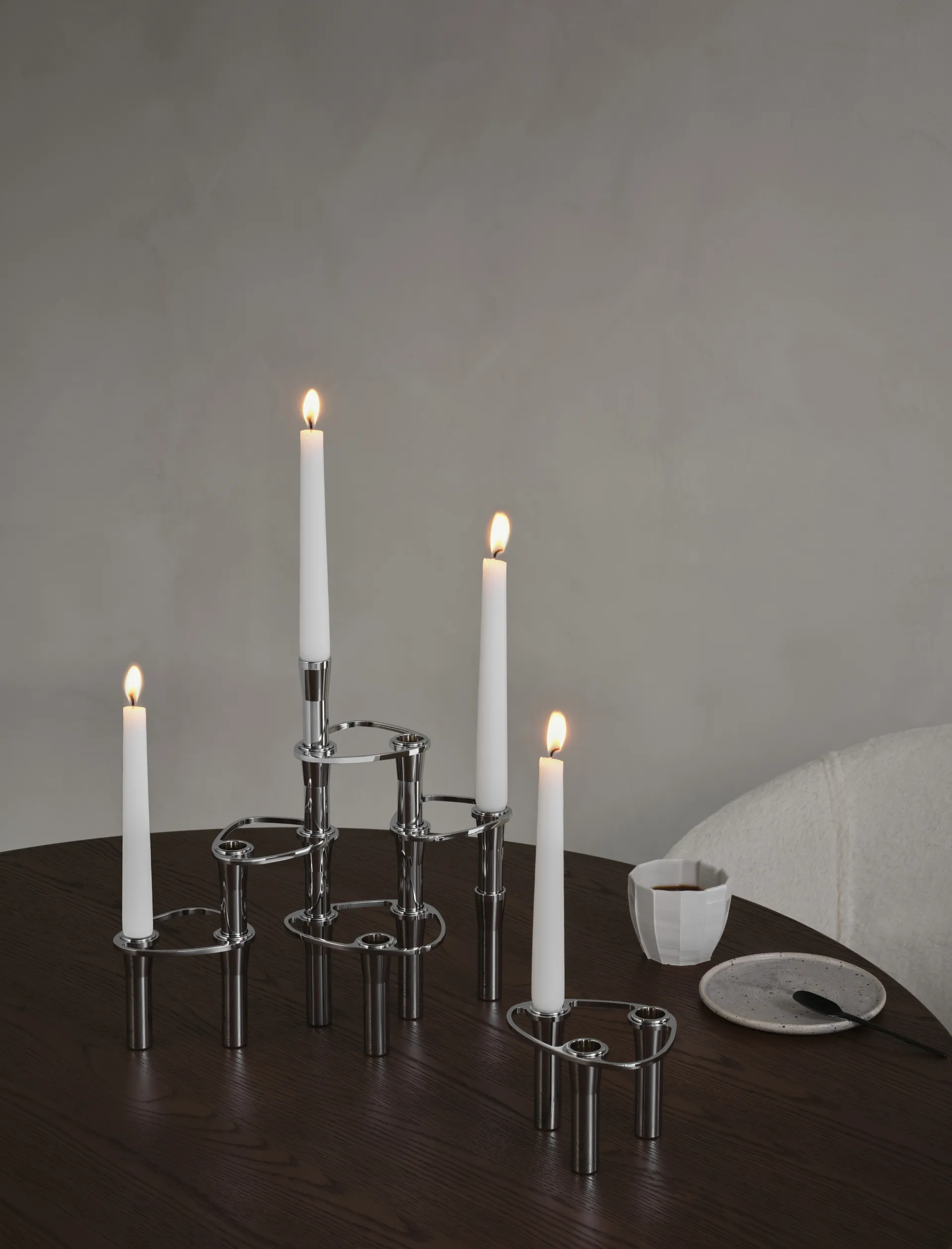 Lind Curve kombinerbar ljusstake krom, Triple LIND DNA