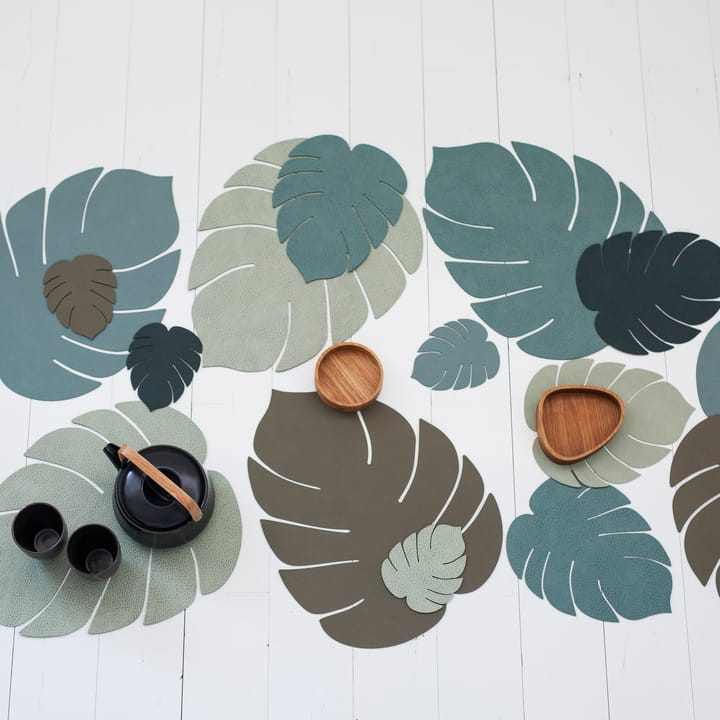 Monstera Leaf Hippo glasunderlägg - Pastellgrön - LIND DNA
