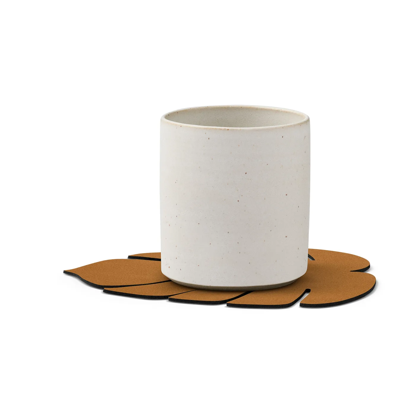 Monstera Leaf Nupo glasunderlägg, Burned curry LIND DNA