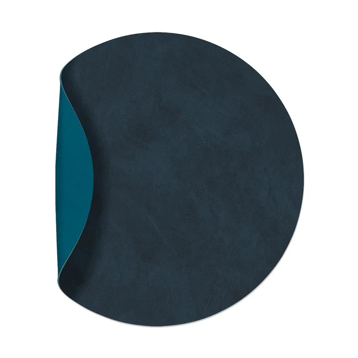 Nupo bordstablett circle vändbar M 1 st - Midnight blue-petrol, Ø30 cm - LIND DNA