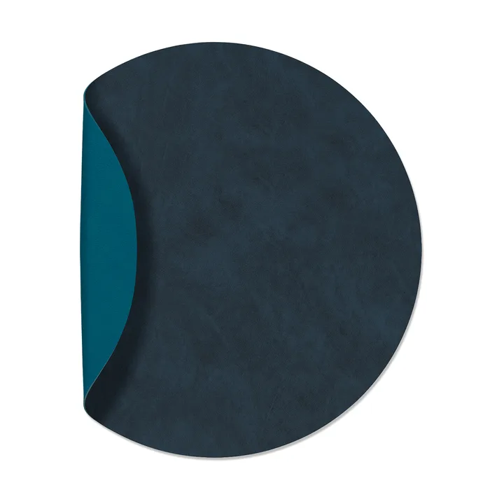 Nupo bordstablett circle vändbar XL 1 st - Midnight blue-petrol, Ø40 cm - LIND DNA