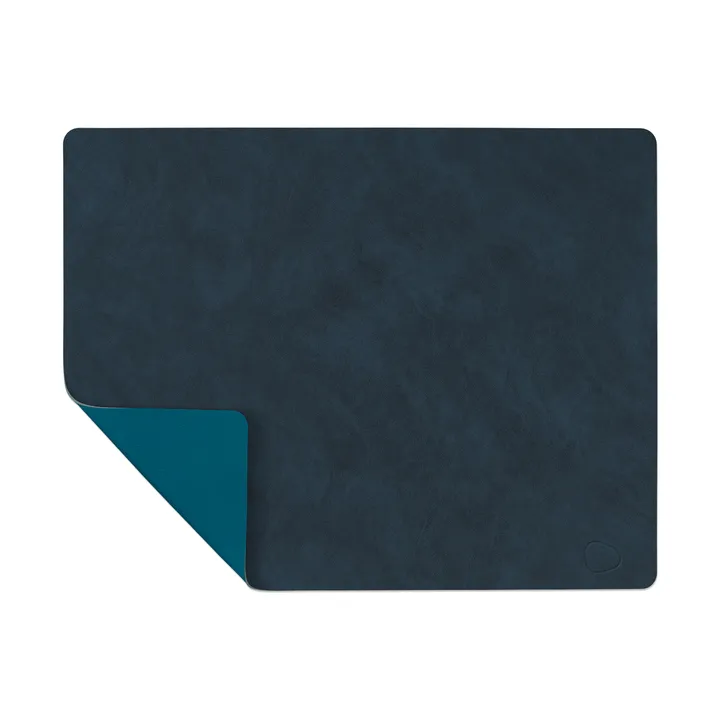 Nupo bordstablett vändbar square L 1 st - Midnight blue-petrol, 45x36 cm - LIND DNA