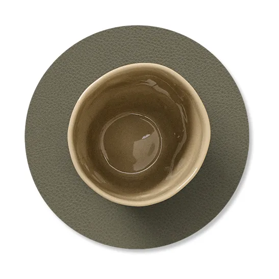 Serene glasunderlägg circle Ø10 cm, Moss LIND DNA