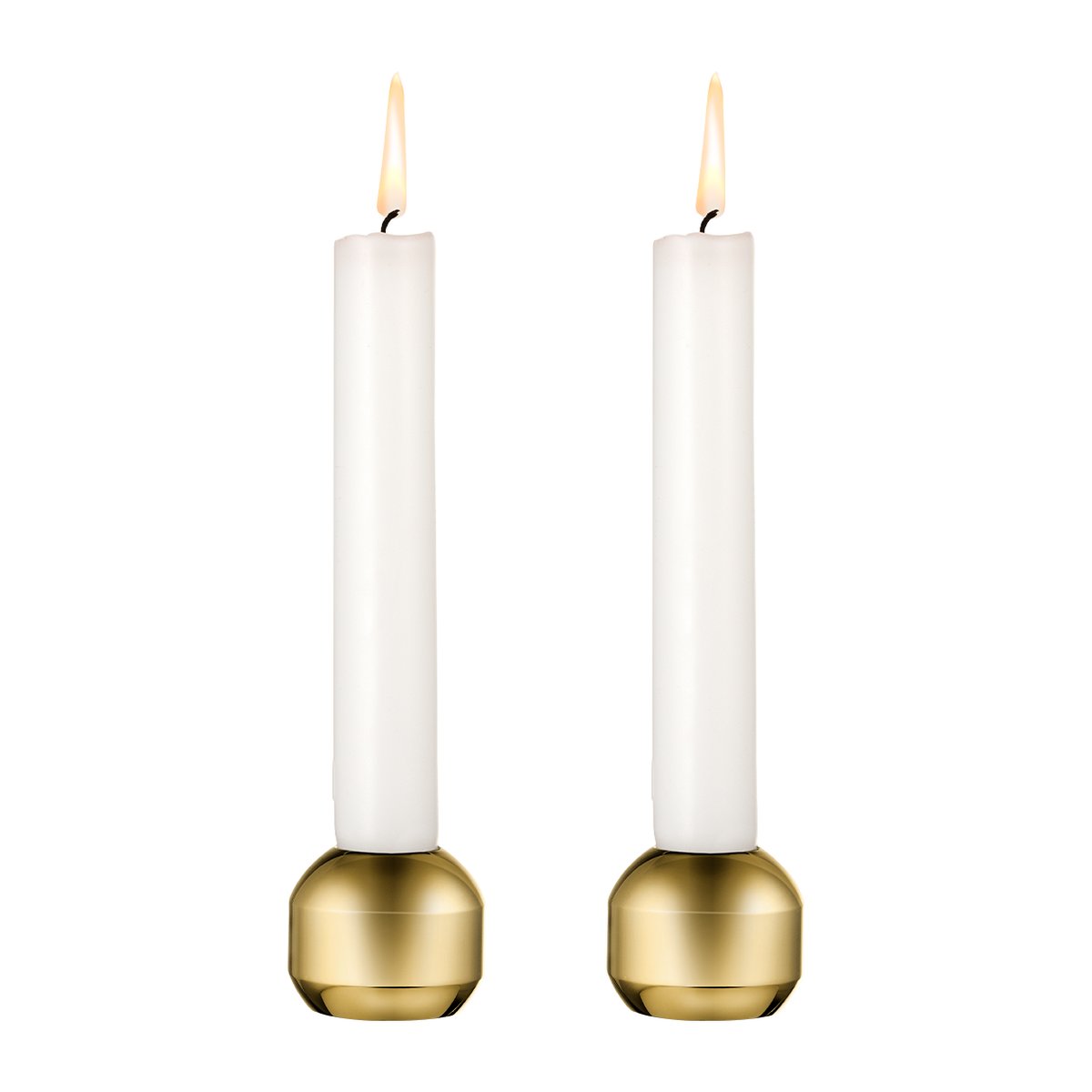 LIND DNA Silhouette ljusstake 34 2-pack Guld | Skandinavisk Design | Adventsljusstakar för levande ljus | Guldfärgad