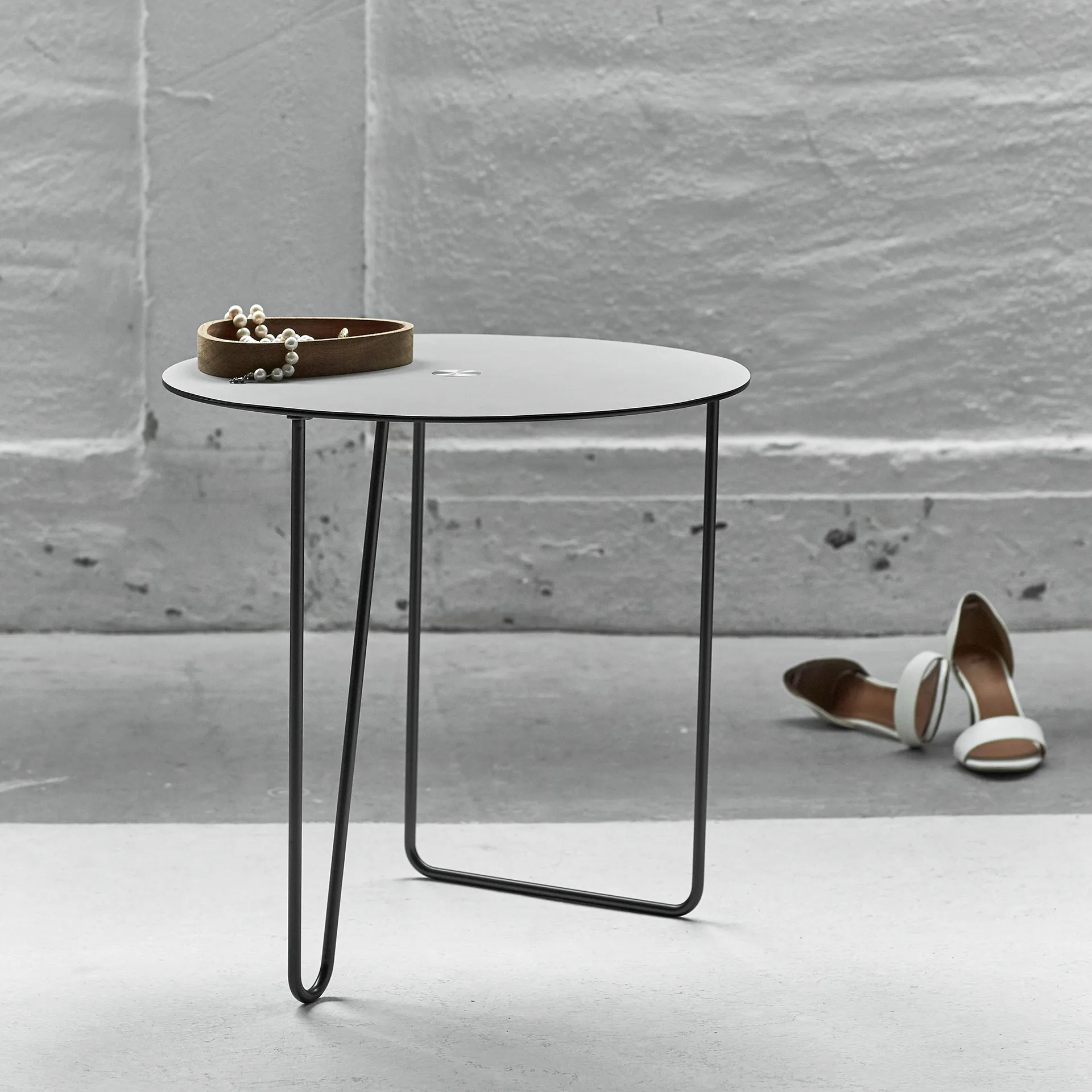 Turntable Nupo sidobord M, Anthracite-light grey LIND DNA
