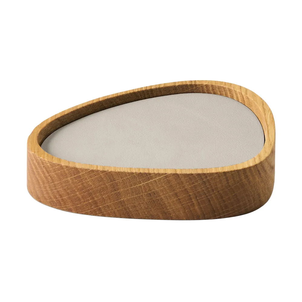 Wood Box glasunderlägg set, Nature-oak, curve, S, Nupo oyster white, 9 delar LIND DNA