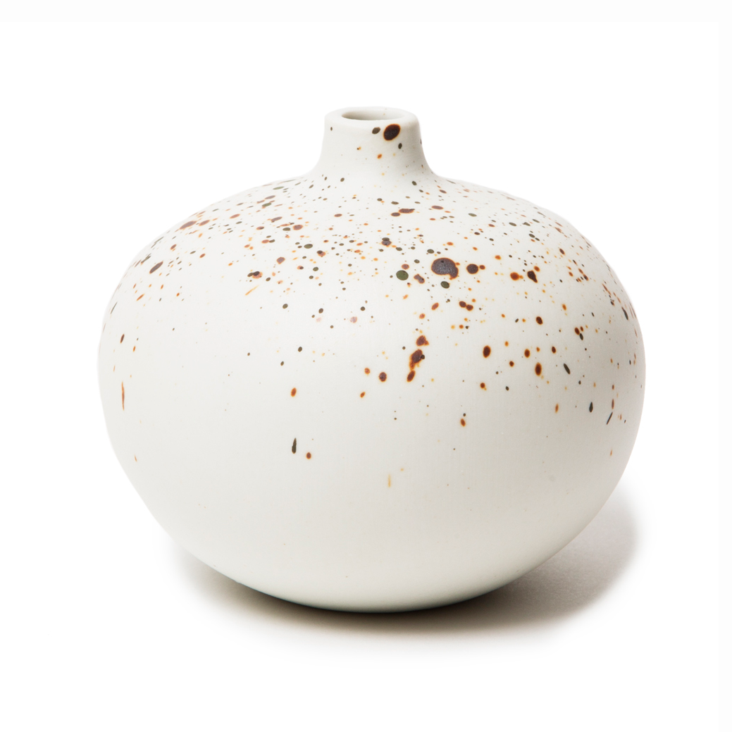 Lindform Bari vas Freckles melange matte, M | Skandinavisk Design | Vaser | Vit