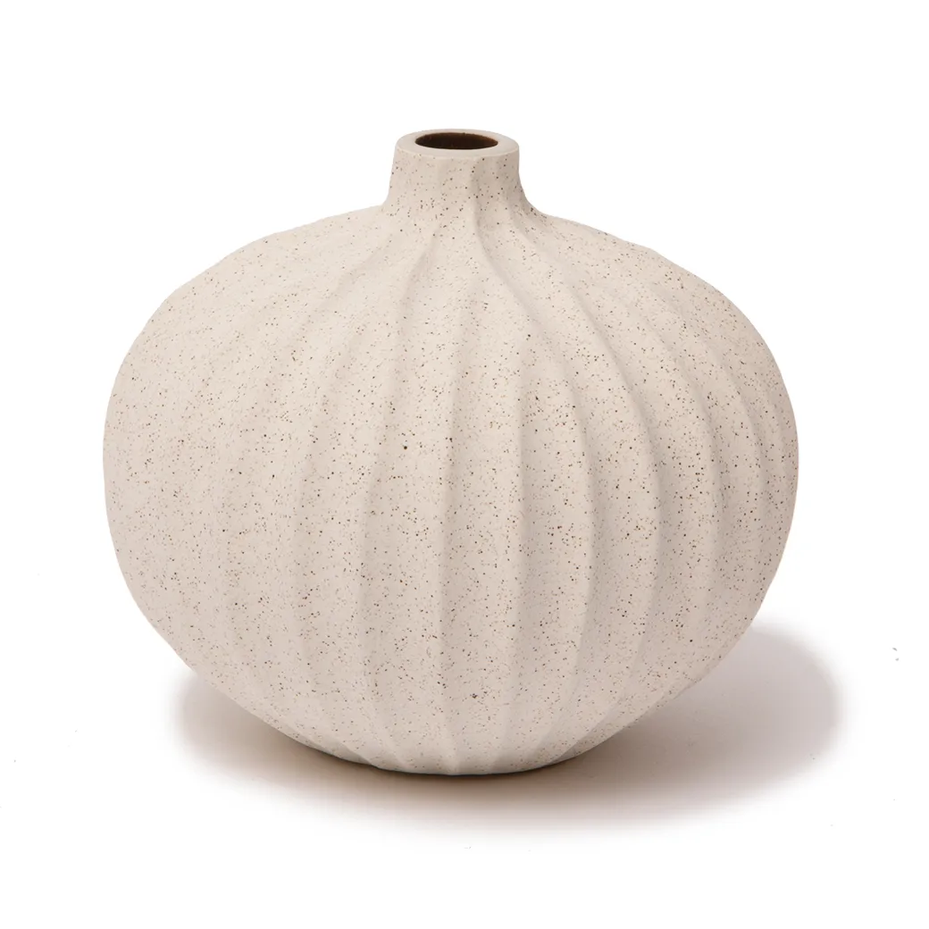 Lindform Bari vas Sand white light deep line, M