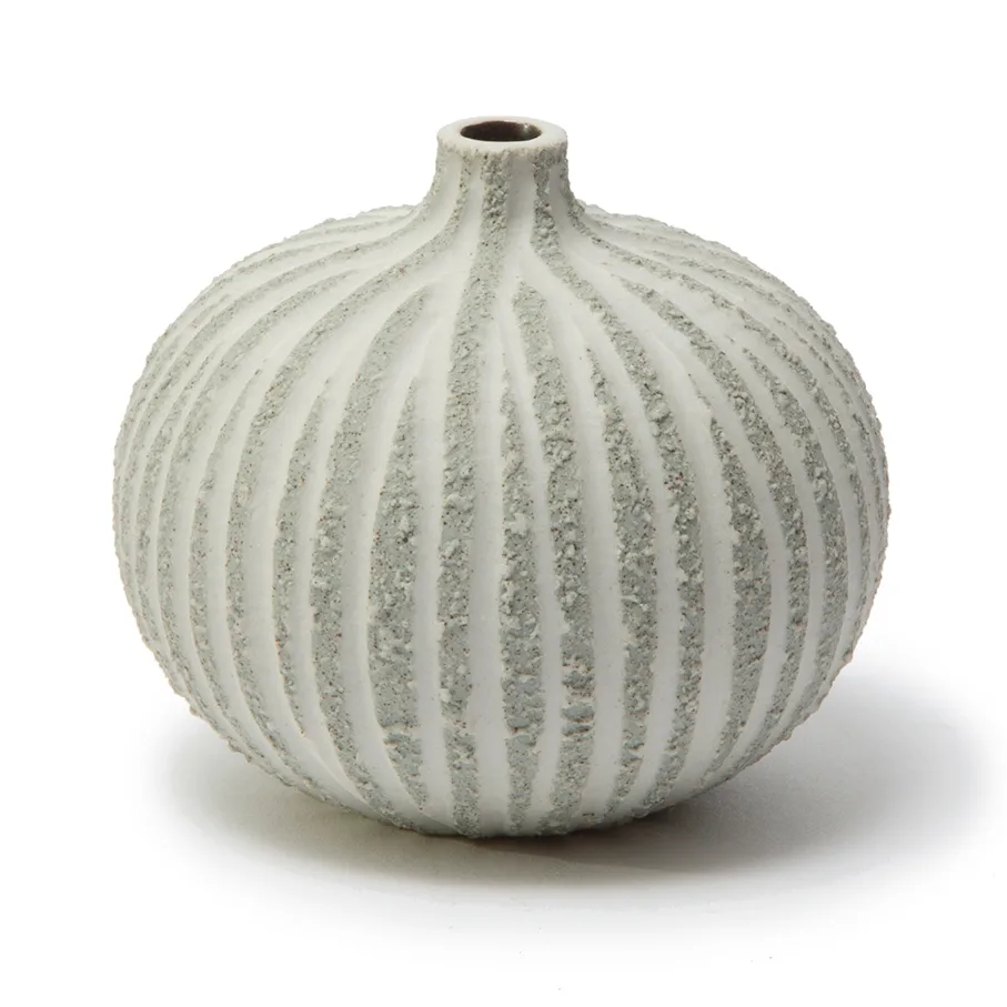 Lindform Bari vas Stonestripe light grey rough, S