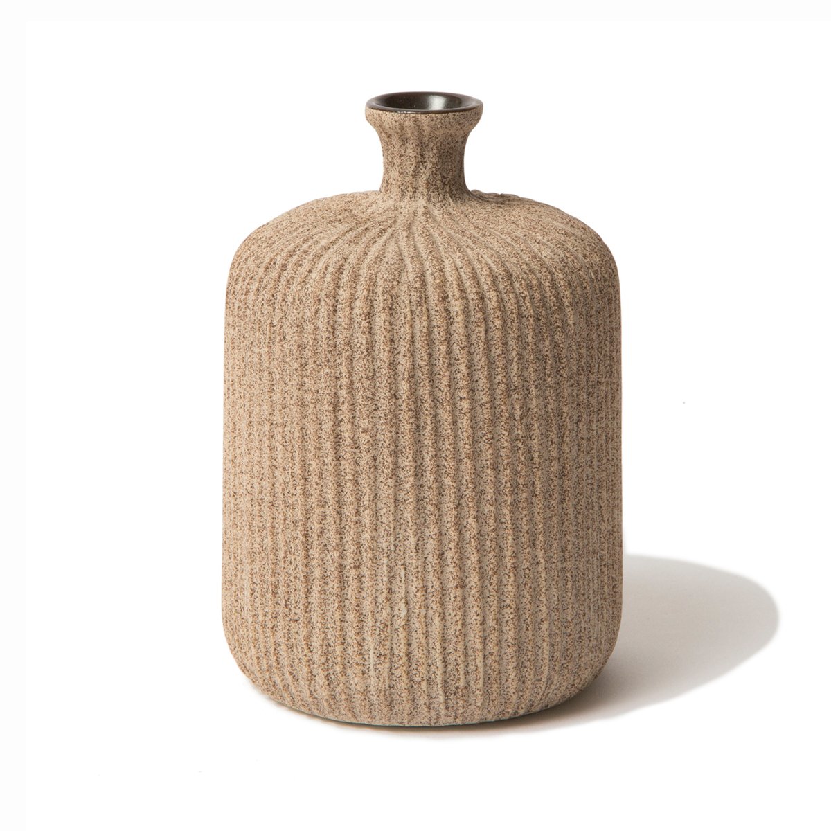 Lindform Bottle vas Sand medium stripe, medium | Skandinavisk Design | Vaser | Brun