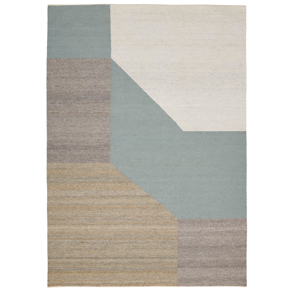 Linie Design Blocchi matta 140x200 cm Aqua | Skandinavisk Design | Bomulls- & Trasmattor | Multi