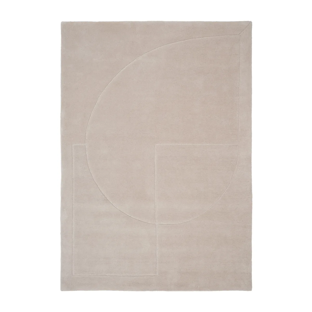 Linie Design Lineal Poem ullmatta Beige, 250x350 cm