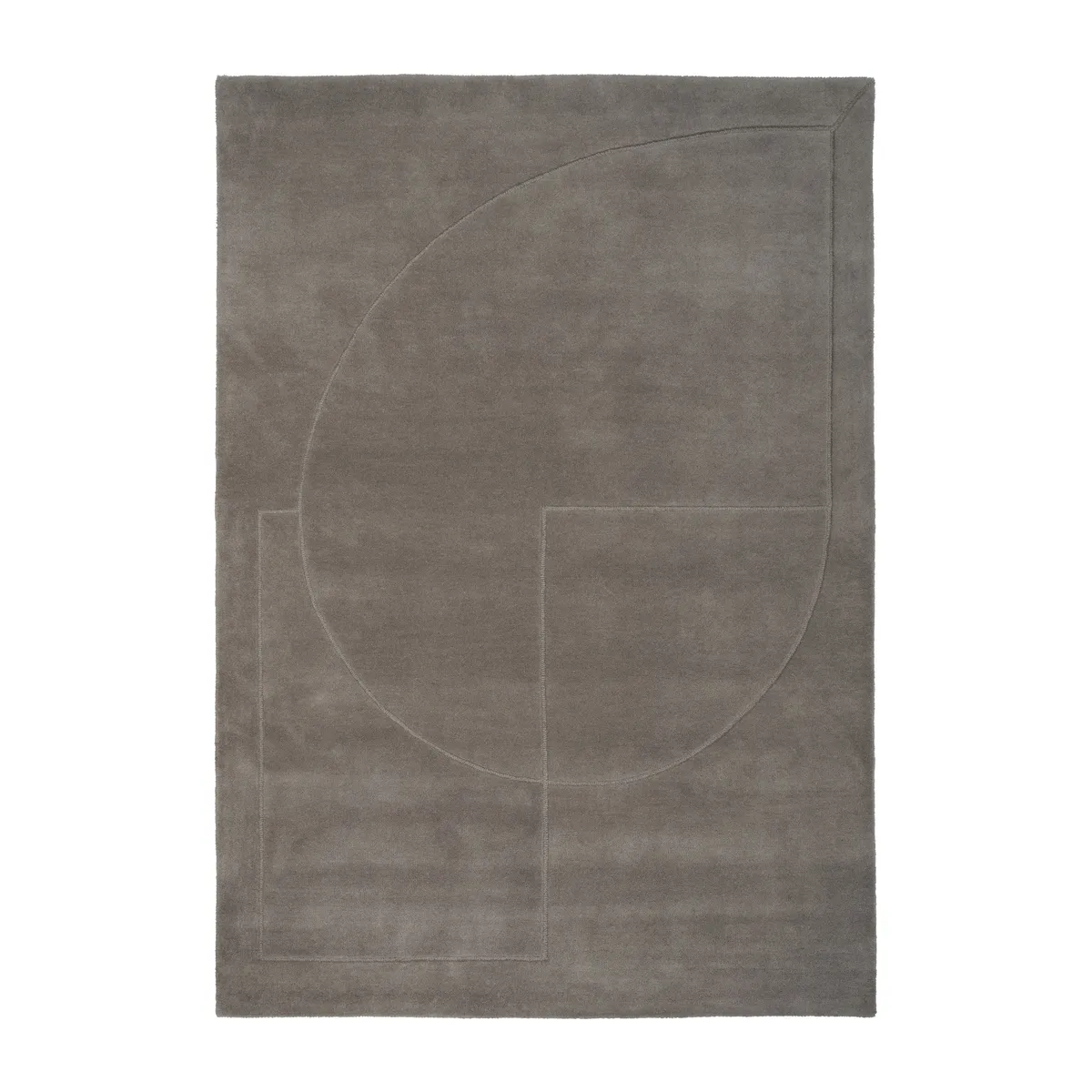 Linie Design Lineal Poem ullmatta Grey, 170x240 cm