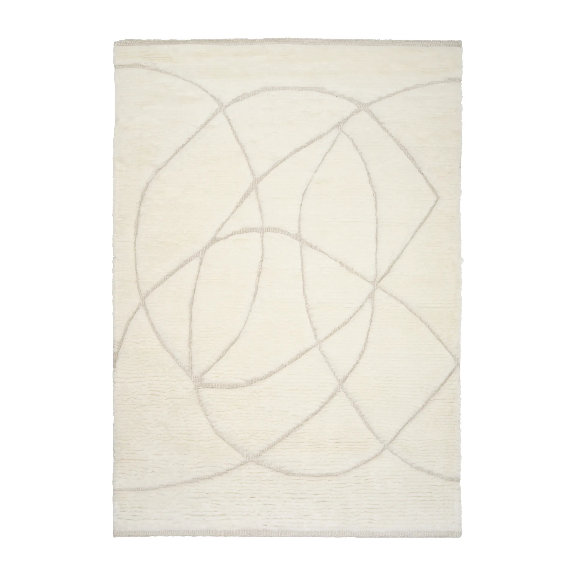 Lineal Sweep ullmatta, White, 170x240 cm Linie Design
