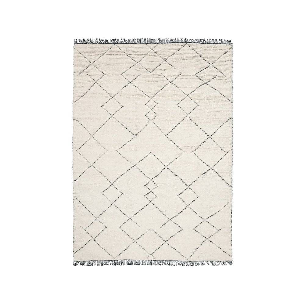 Linie Design Torun matta black, 200x300 cm | Skandinavisk Design | Ullmattor | Svart