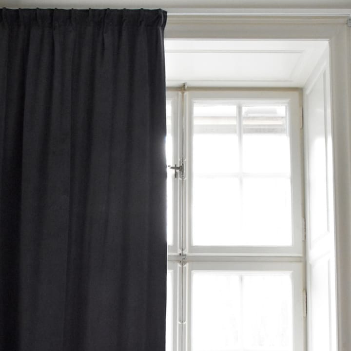 Paolo gardin med veckband - Mörk kolgrå - Linum