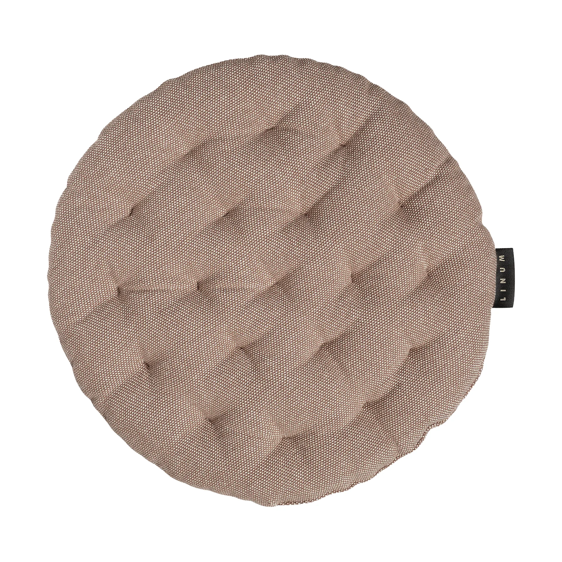 Pepper stolsdyna Ø37 cm, Mörk mullvadsbrun Linum