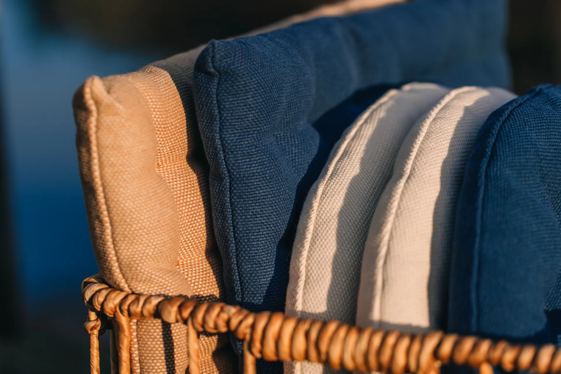 Pepper stolsdyna 40x40 cm, Indigoblå Linum