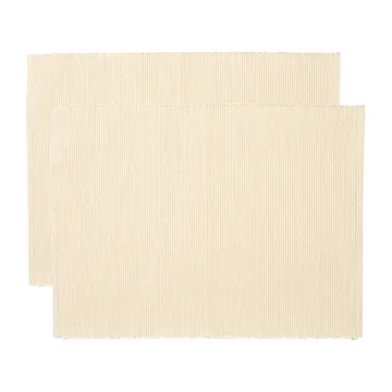 Uni bordstablett 35x46 cm 2-pack - Gräddig Beige - Linum