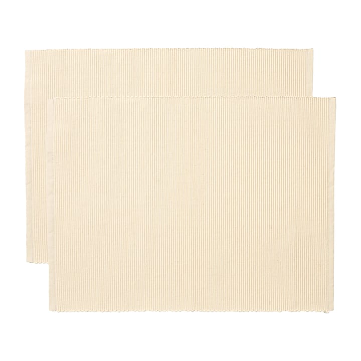 Uni bordstablett 35x46 cm 2-pack - Gräddig Beige - Linum