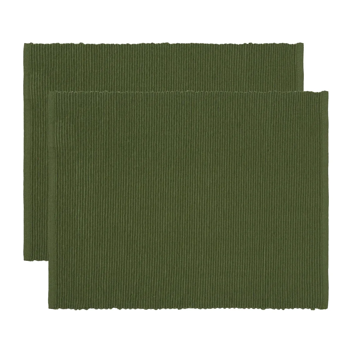 Linum Uni bordstablett 35x46 cm 2-pack Mörk olivgrön