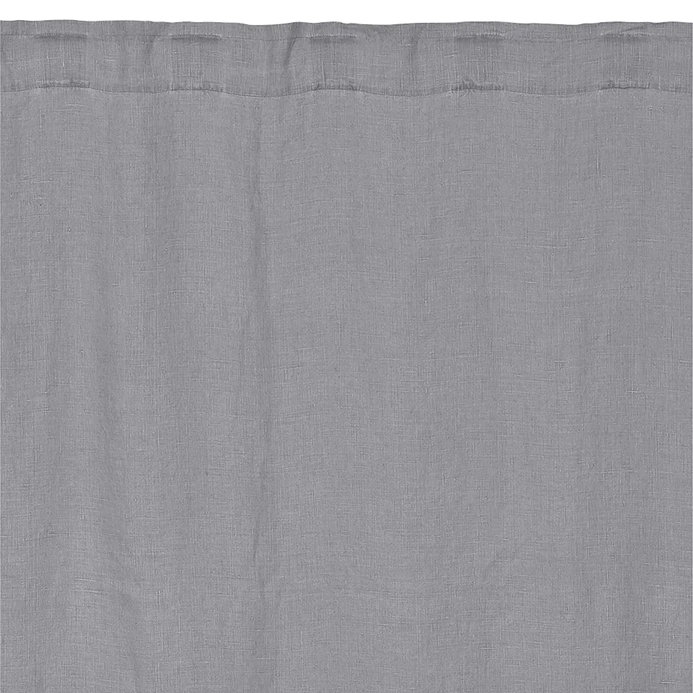 Linum West gardin med veckband Ljus stengrå
