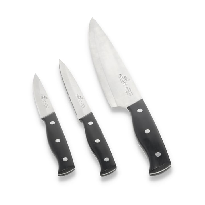 Lion Sabatier Austral knivset 3 delar, Stål-svart Lion Sabatier