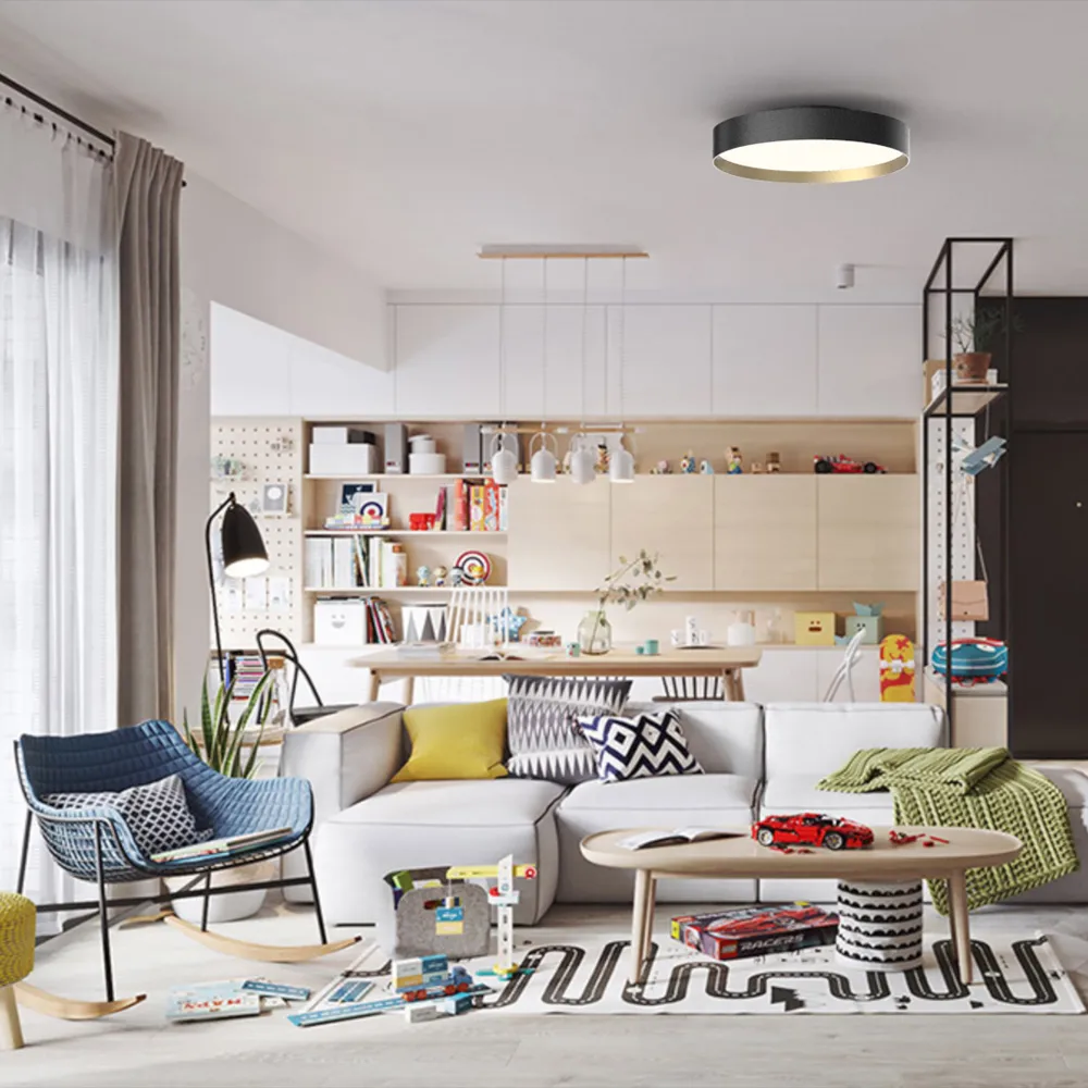 Lucia 45 plafond, Vit-guld Loom Design