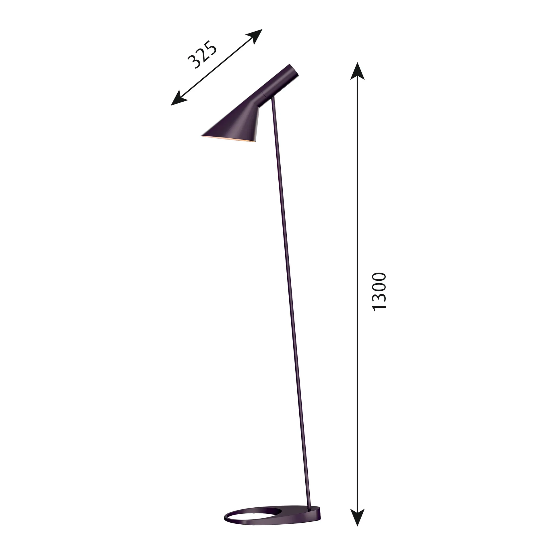 AJ golvlampa, Aubergine Louis Poulsen