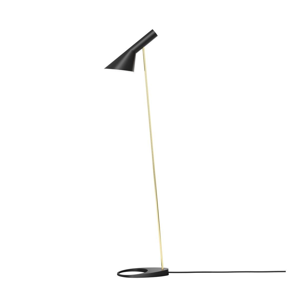 Louis Poulsen AJ golvlampa Brass-black | Skandinavisk Design | Golvlampor | Svart