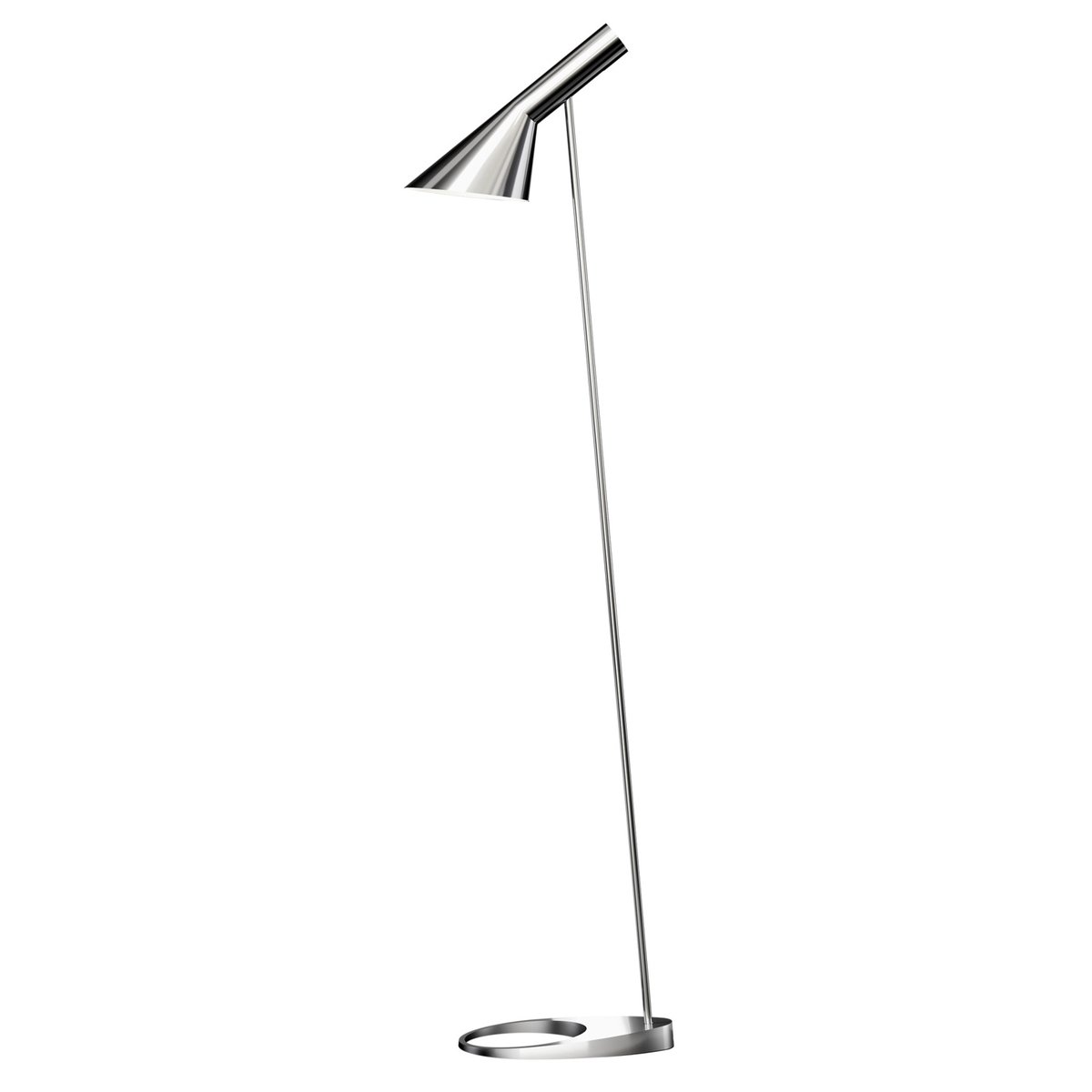 Louis Poulsen AJ golvlampa Rostfritt stål polerad | Skandinavisk Design | Golvlampor | Silverfärgad