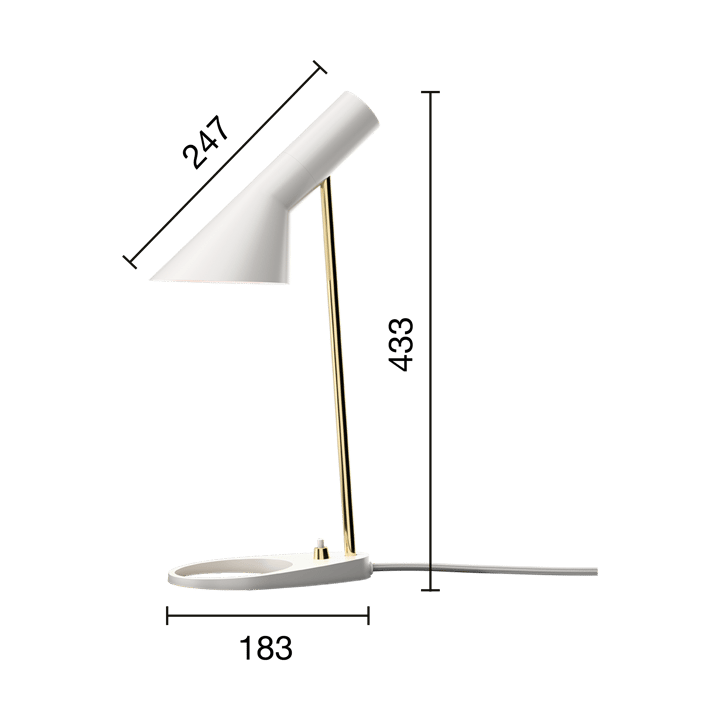 AJ Mini Anniversary jubileumsutgåva bordslampa - Matte white-pale rose - Louis Poulsen