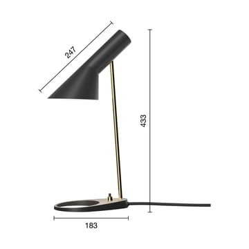 AJ MINI bordslampa - Brass-black - Louis Poulsen