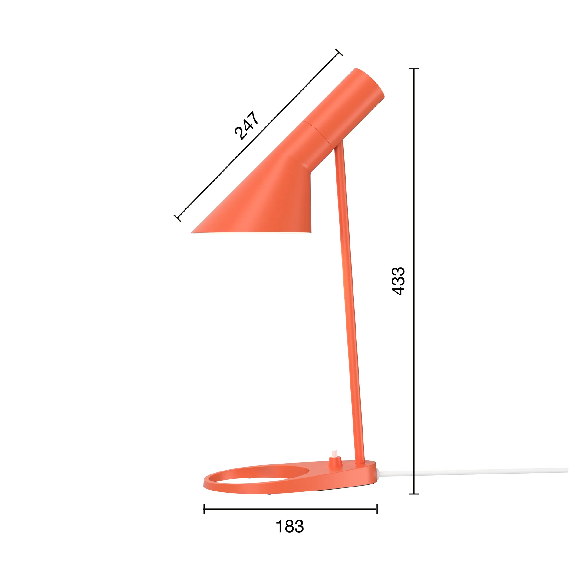 AJ MINI bordslampa, Electric orange Louis Poulsen