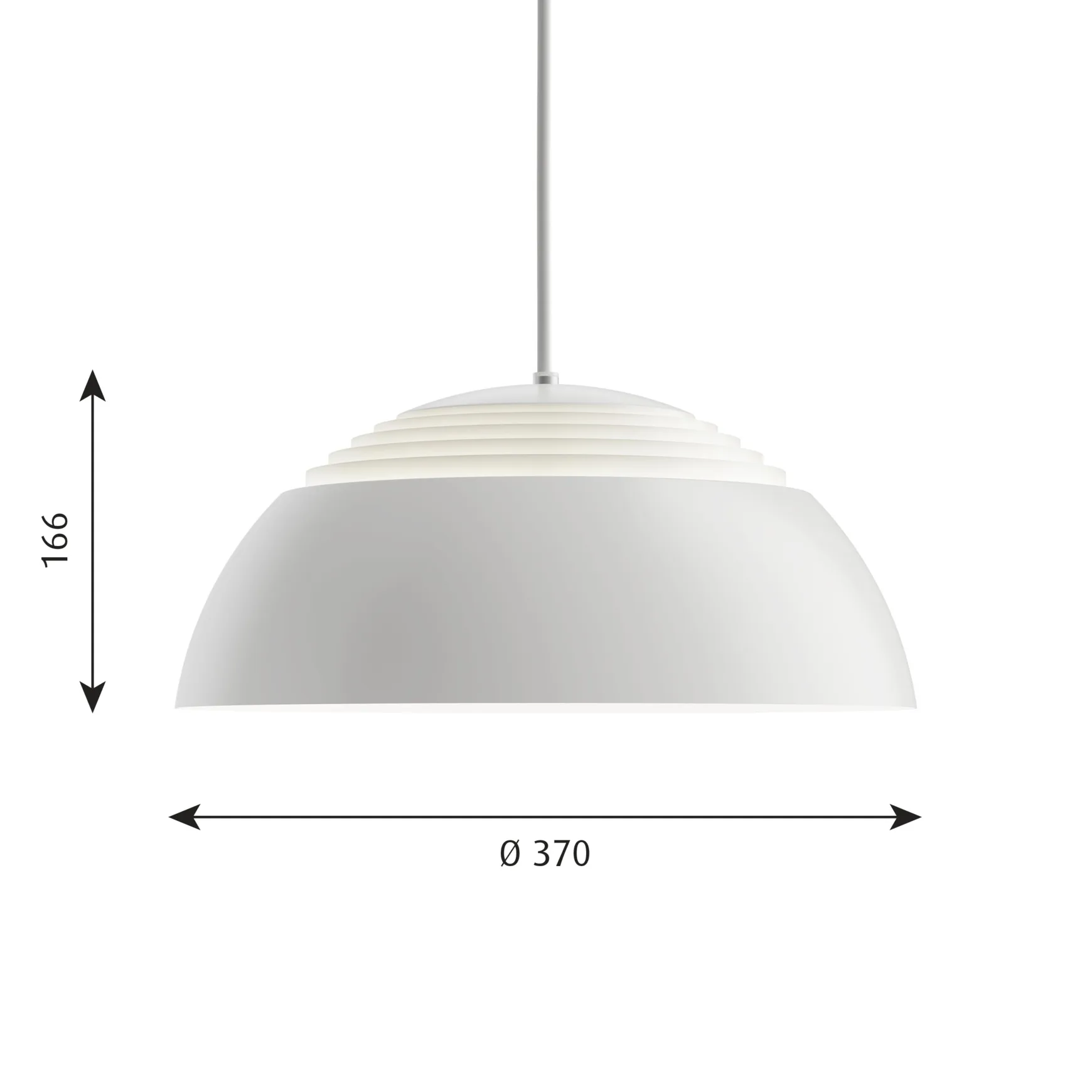 AJ Royal pendel Ø37 cm, Vit Louis Poulsen