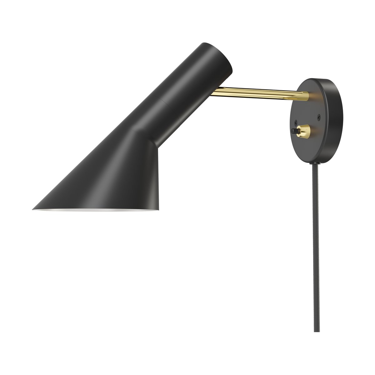 Louis Poulsen AJ vägglampa Brass-black | Skandinavisk Design | Vägglampor | Svart