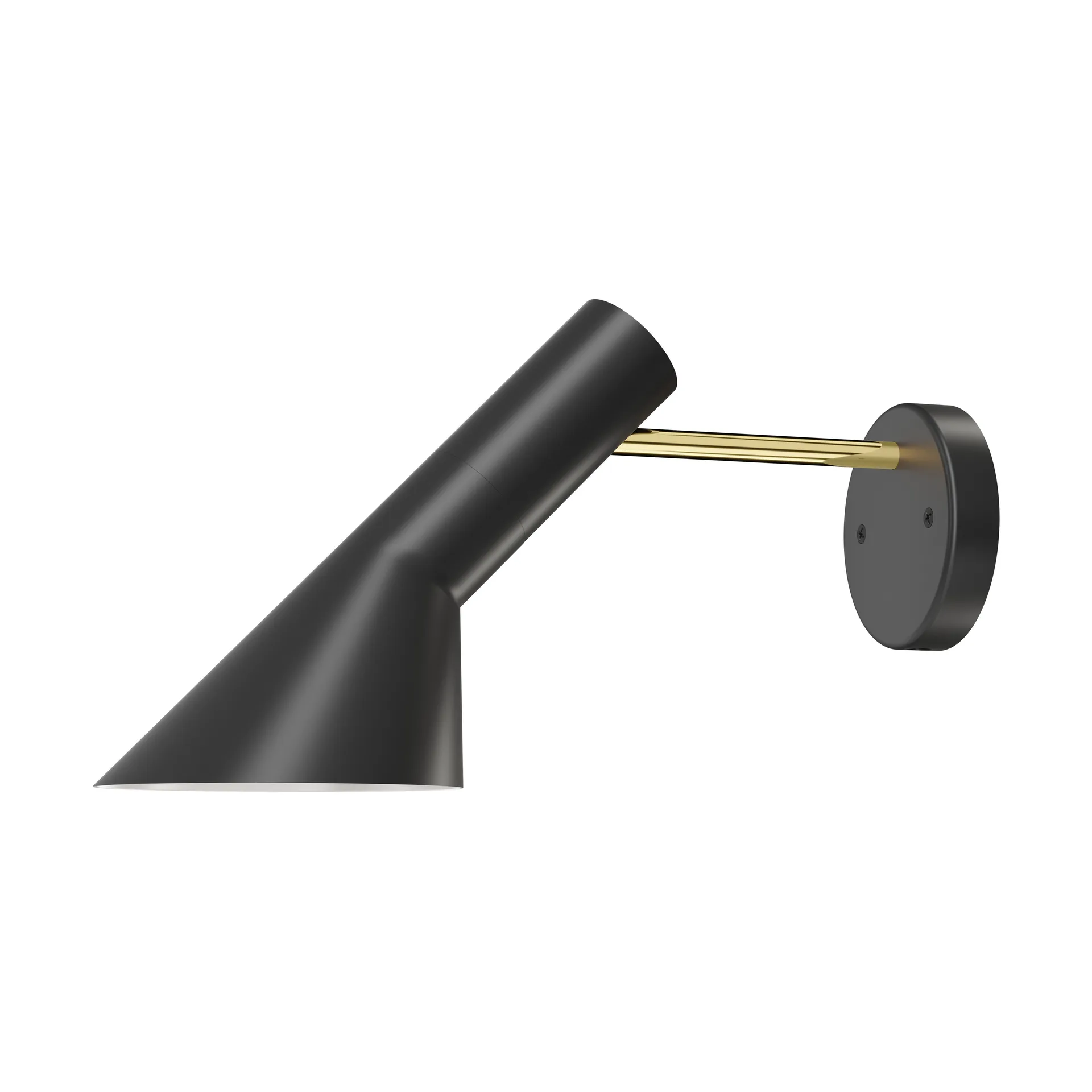 AJ vägglampa fast installation utan strömbrytare, Brass-black Louis Poulsen