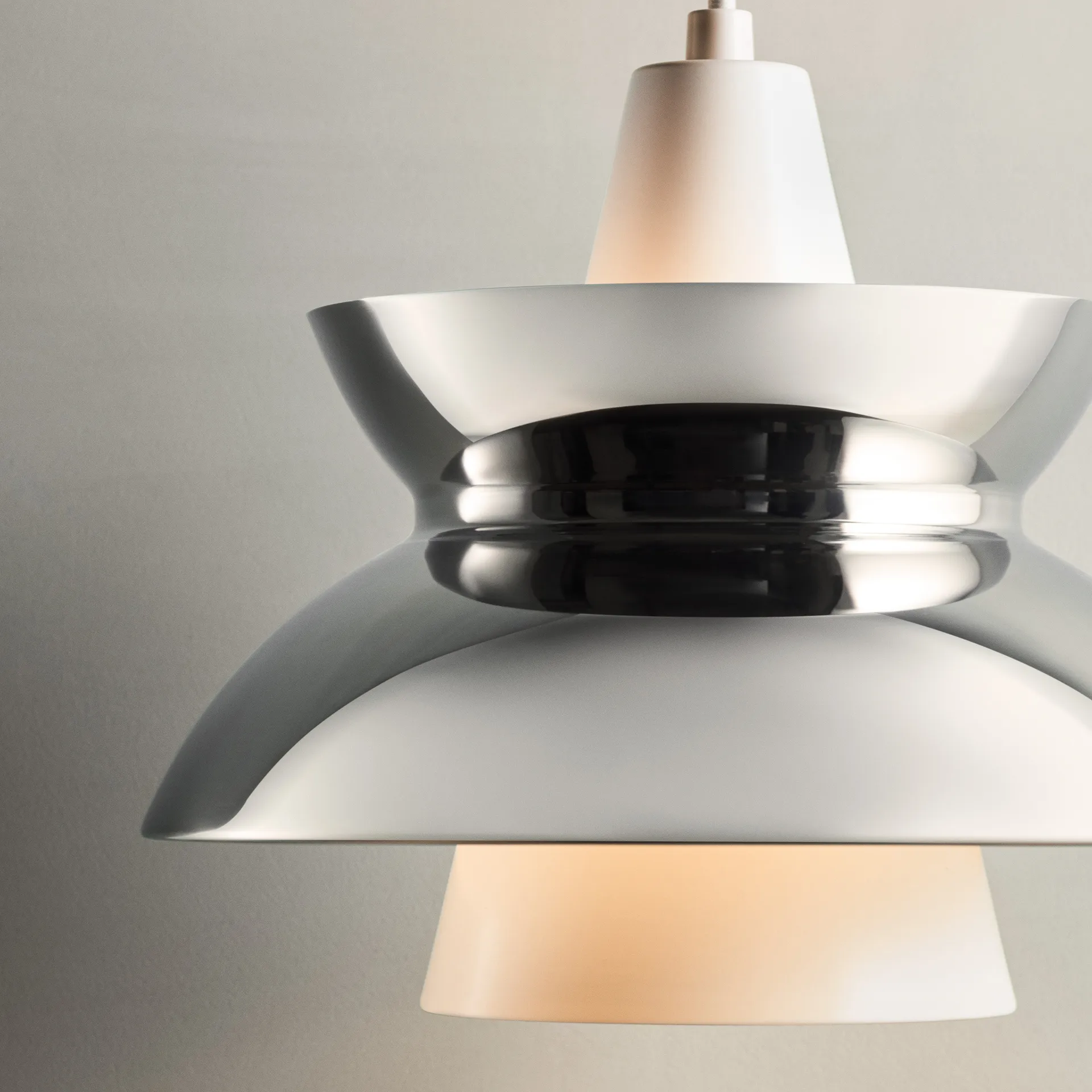 Doo-Wop pendel metall, Rostfritt stål Louis Poulsen