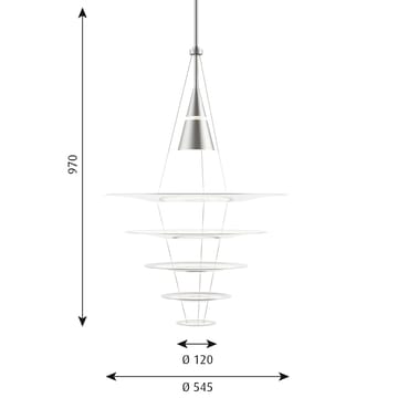 Enigma 545 pendel - Vit - Louis Poulsen