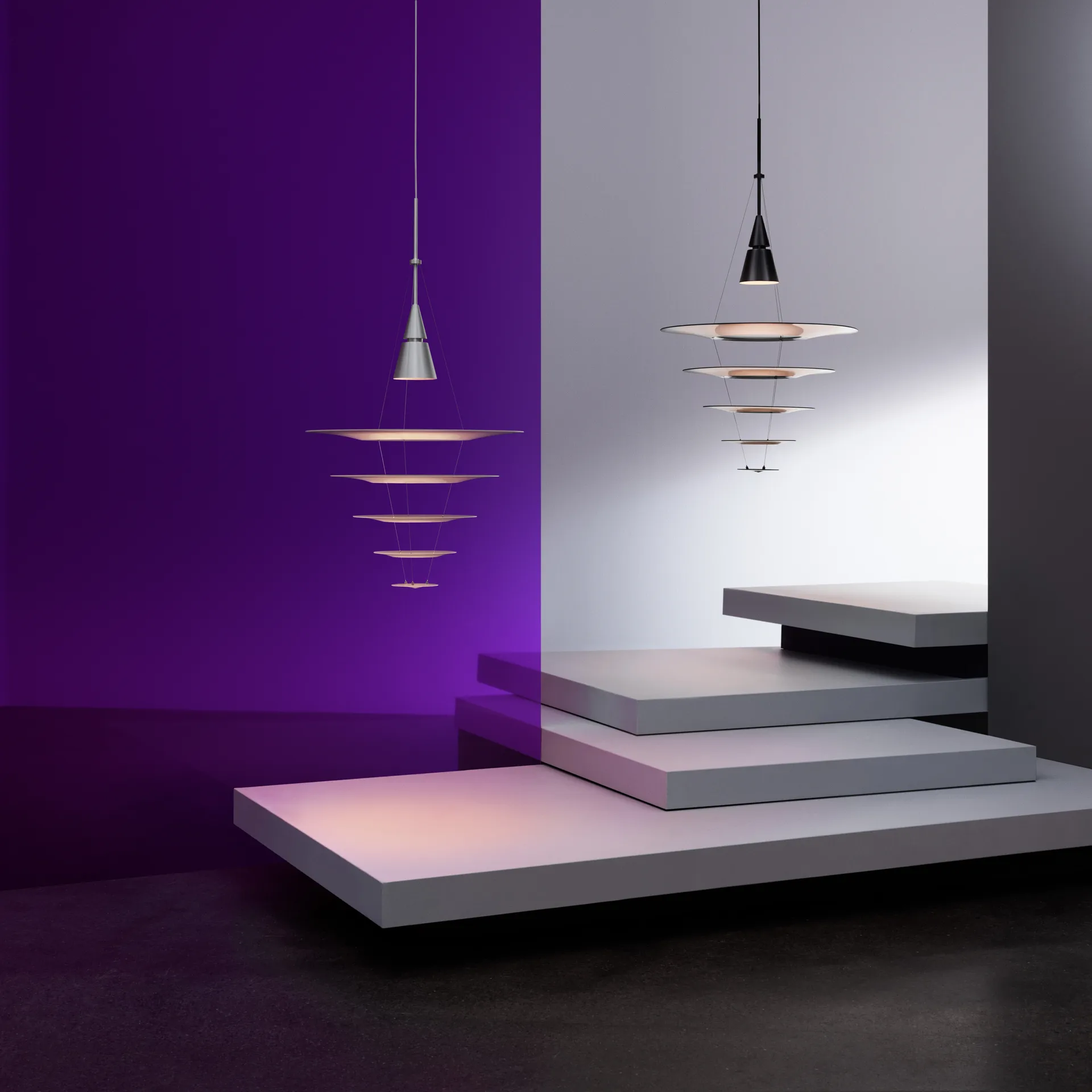 Enigma 545 pendel, Vit Louis Poulsen