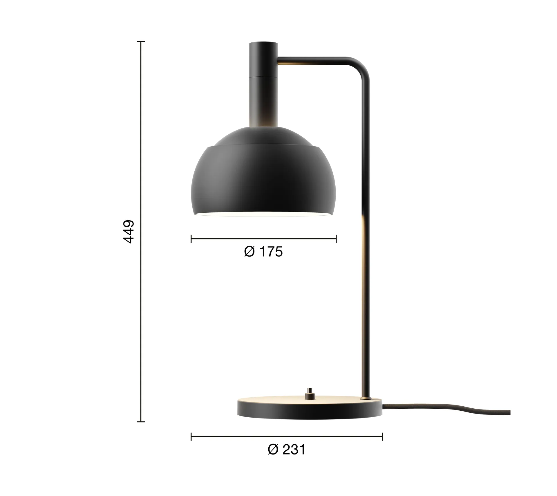 FJ Elements bordslampa Ø17,5 cm, Black Louis Poulsen