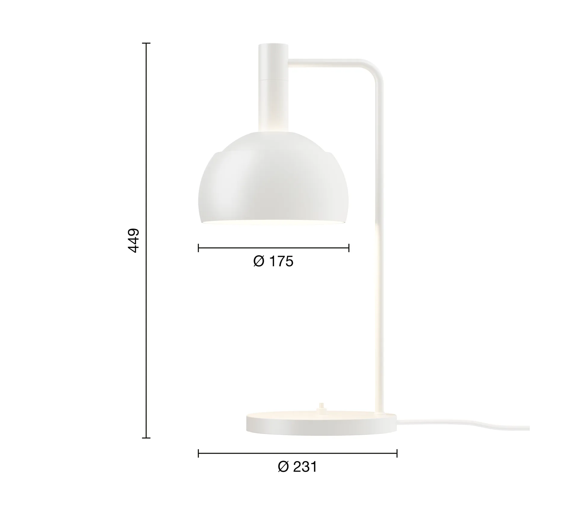 FJ Elements bordslampa Ø17,5 cm, White Louis Poulsen