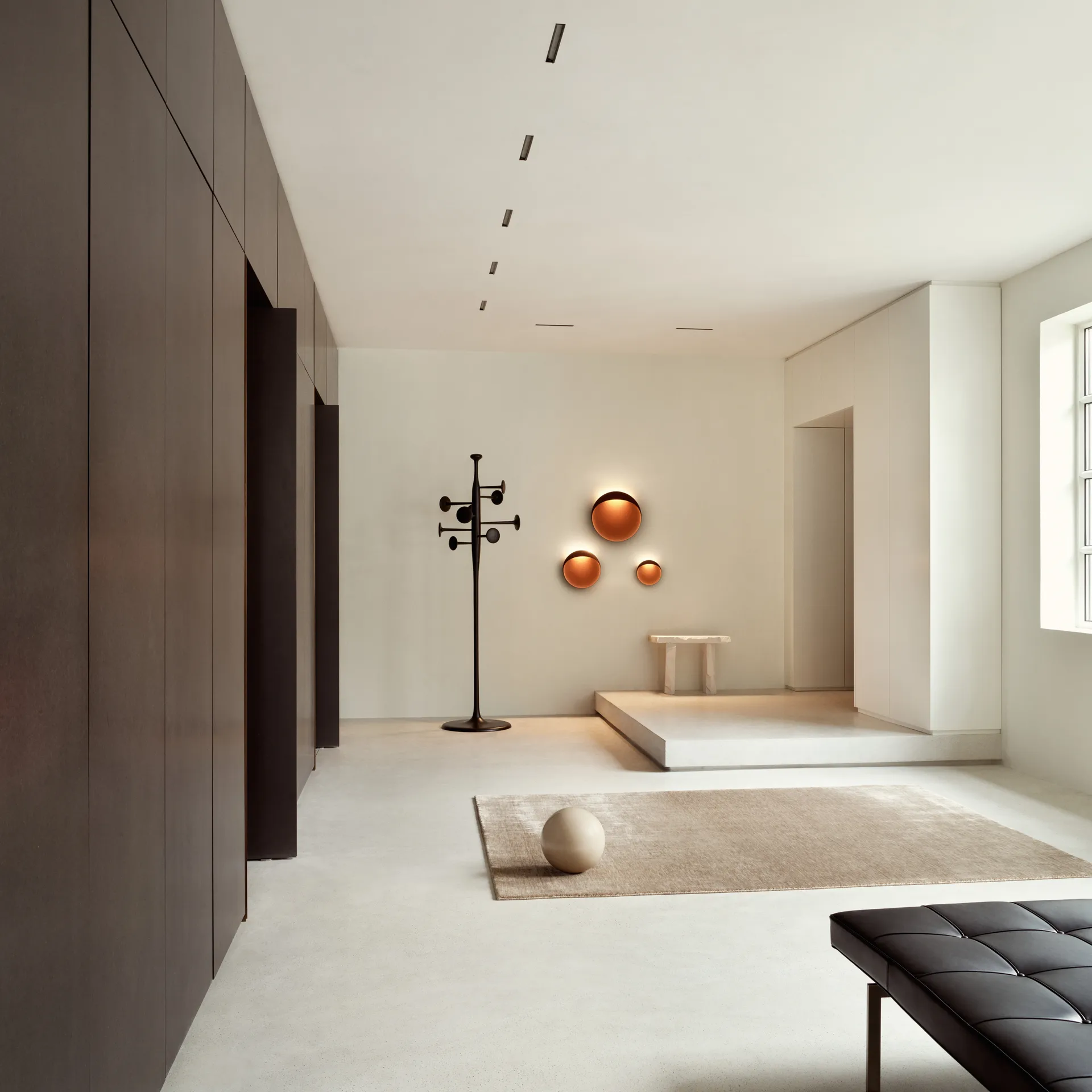 Flindt vägglampa Ø20 cm, Corten Louis Poulsen