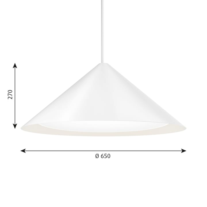 Keglen pendel Ø65 cm - Vit - Louis Poulsen