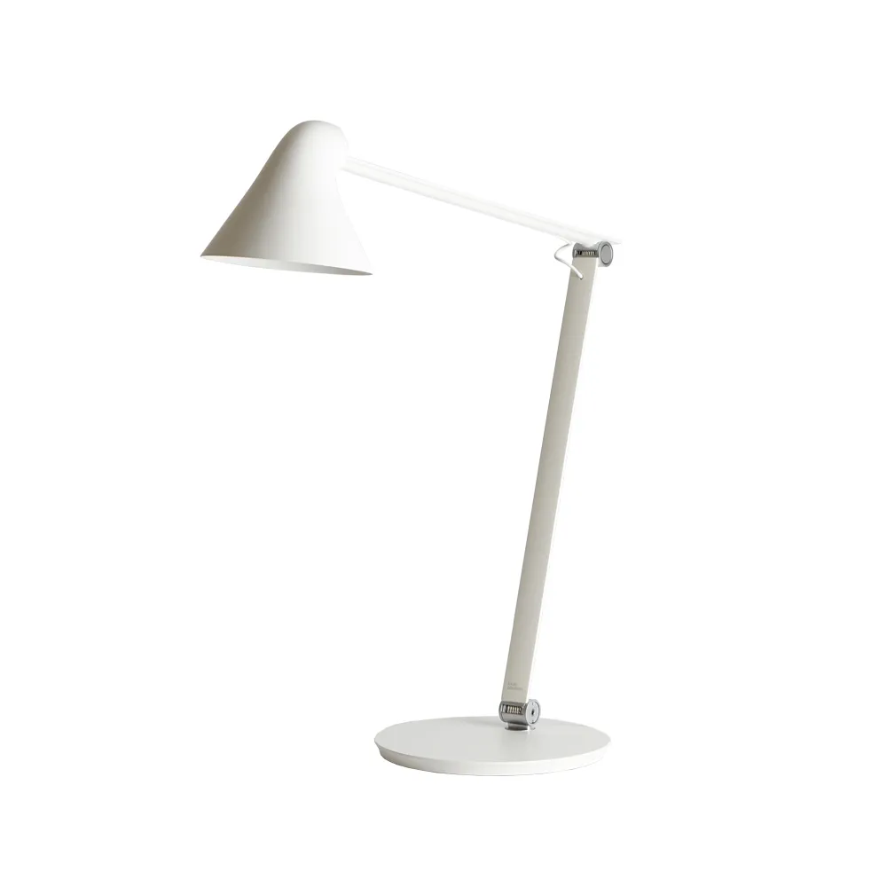 NJP skrivbordslampa, Vit, fotplatta, 3000k Louis Poulsen