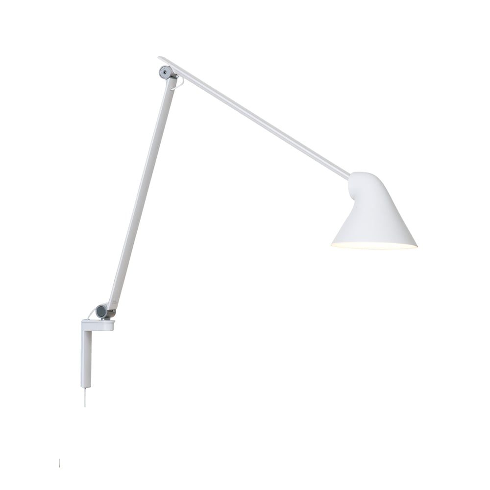 Louis Poulsen NJP vägglampa Vit, lång arm, LED, 3000k