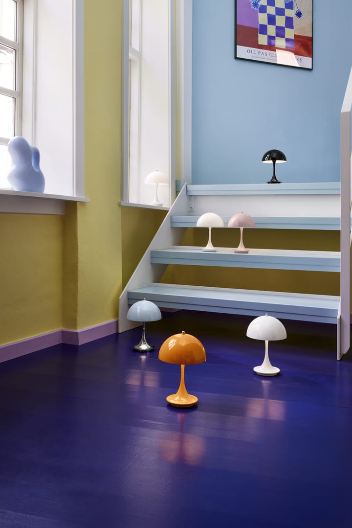 Panthella 160 portable bordslampa metall, Orange Louis Poulsen