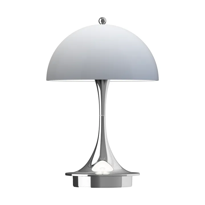 Panthella 160 Portable v3 bordslampa - Chrome opal bluegrey - Louis Poulsen